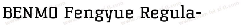 BENMO Fengyue Regula字体转换
